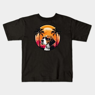 Sunset Beagle Kids T-Shirt